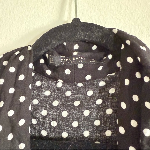Zara • Black and White Polka Dot Blouse - Picture 3 of 3